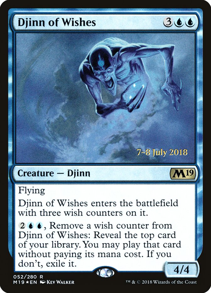 Djinn of Wishes [Core Set 2019 Prerelease Promos] | Clutch Gaming