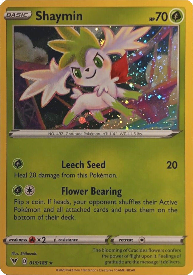 Shaymin (015/185) (Cosmos Holo) [Sword & Shield: Vivid Voltage] | Clutch Gaming