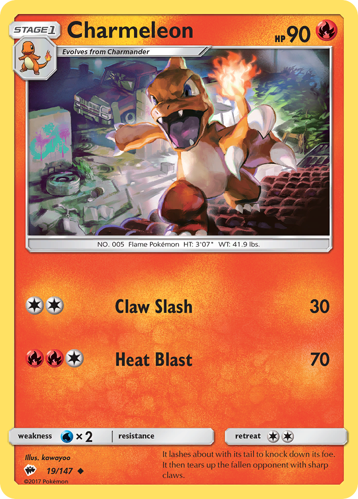 Charmeleon (19/147) [Sun & Moon: Burning Shadows] | Clutch Gaming