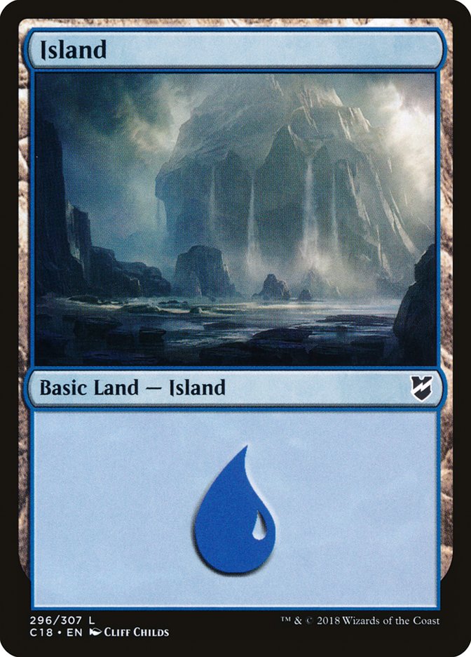 Island (296) [Commander 2018] | Clutch Gaming