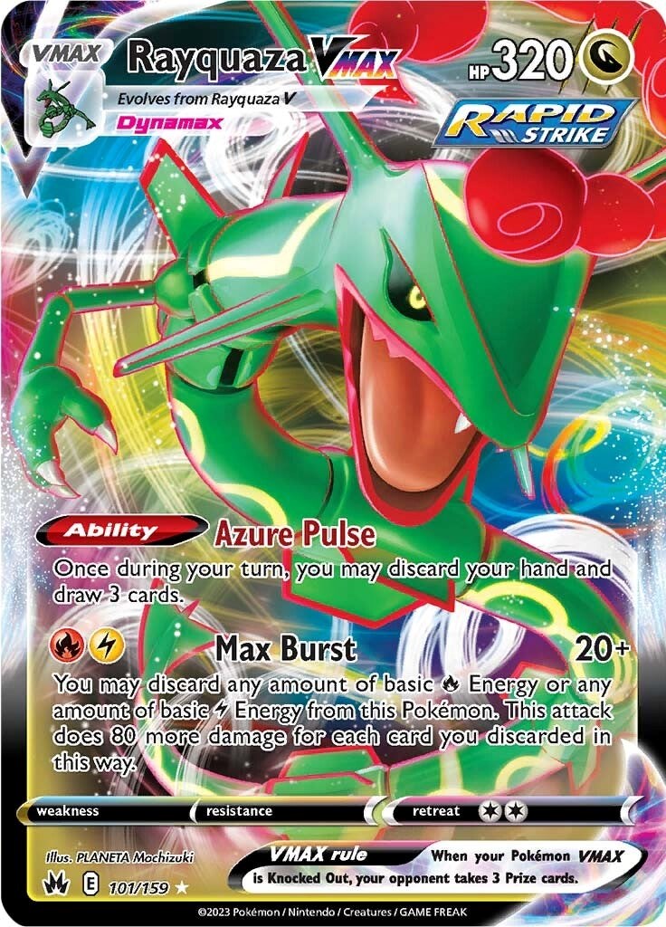 Rayquaza VMAX (101/159) (101) [Sword & Shield: Crown Zenith] | Clutch Gaming