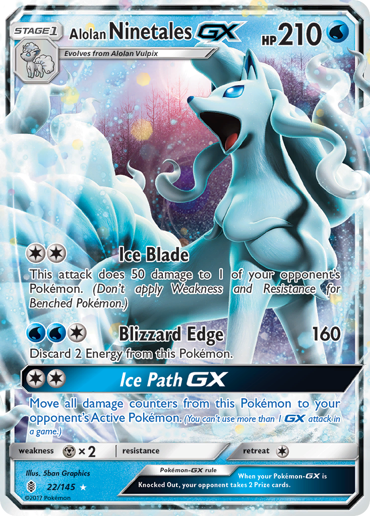 Alolan Ninetales GX (22/145) [Sun & Moon: Guardians Rising] | Clutch Gaming