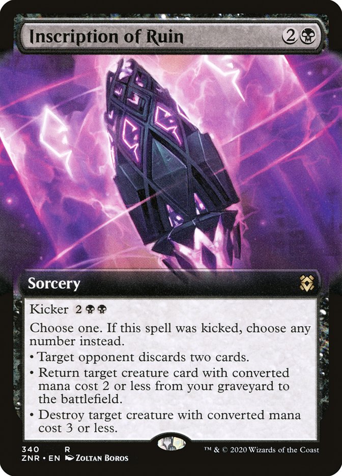 Inscription of Ruin (Extended Art) [Zendikar Rising] | Clutch Gaming