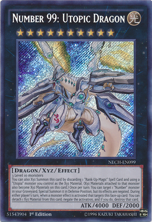 Number 99: Utopic Dragon [NECH-EN099] Secret Rare | Clutch Gaming