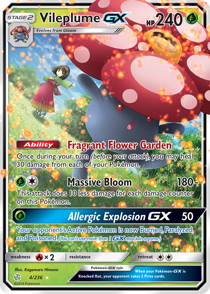 Vileplume GX (4/236) [Sun & Moon: Cosmic Eclipse] | Clutch Gaming