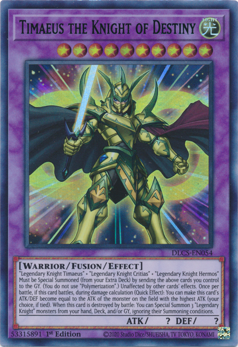 Timaeus the Knight of Destiny (Purple) [DLCS-EN054] Ultra Rare | Clutch Gaming