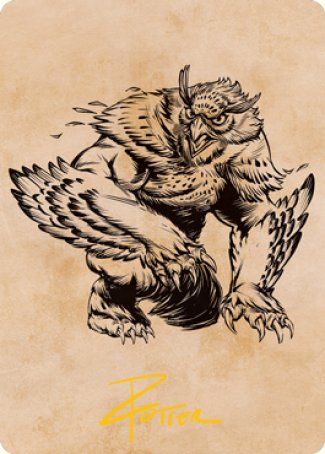 Owlbear (Showcase) Art Card (Gold-Stamped Signature) [Dungeons & Dragons: Adventures in the Forgotten Realms Art Series] | Clutch Gaming
